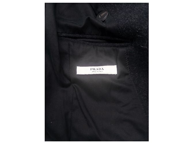 Double Prada zweireihiger Mantel aus den 2000ern Marineblau - Ansicht 6