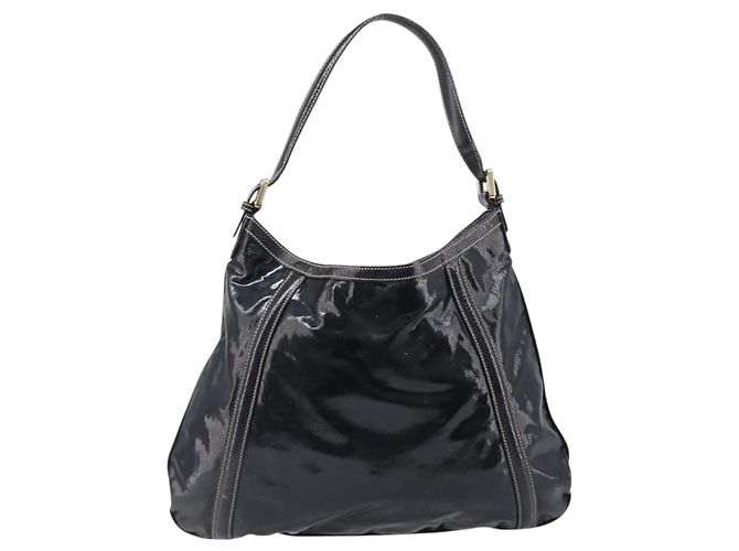 Gucci Britt Web Hobo Dialux Coated Canvas Medium Noir - vue 2