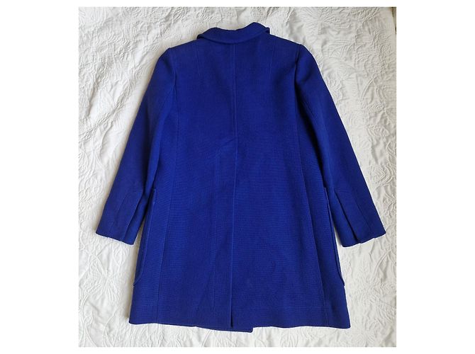 Carven Abrigo cruzado de algodón azul - vista 6
