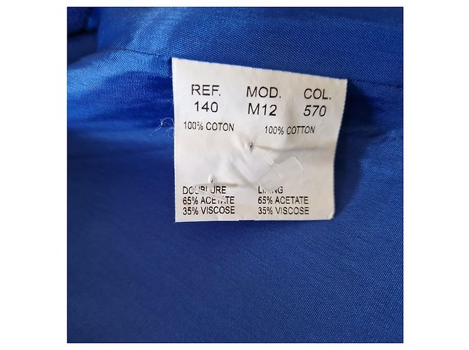 Carven Abrigo cruzado de algodón azul - vista 7
