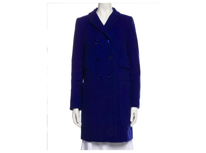 Carven Abrigo cruzado de algodón azul - vista 8