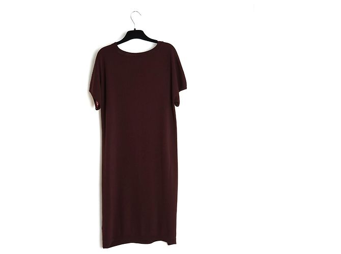Hermès Twillaine Les Clés Ensemble aus Wolle und Seide Bordeaux - Ansicht 6