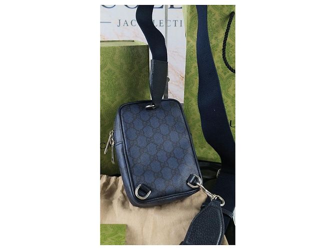 Gucci GG Supreme Schultertasche Dunkelblau Monogramm - Ansicht 11