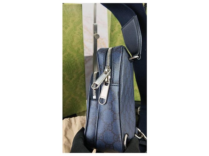 Gucci GG Supreme Schultertasche Dunkelblau Monogramm - Ansicht 12