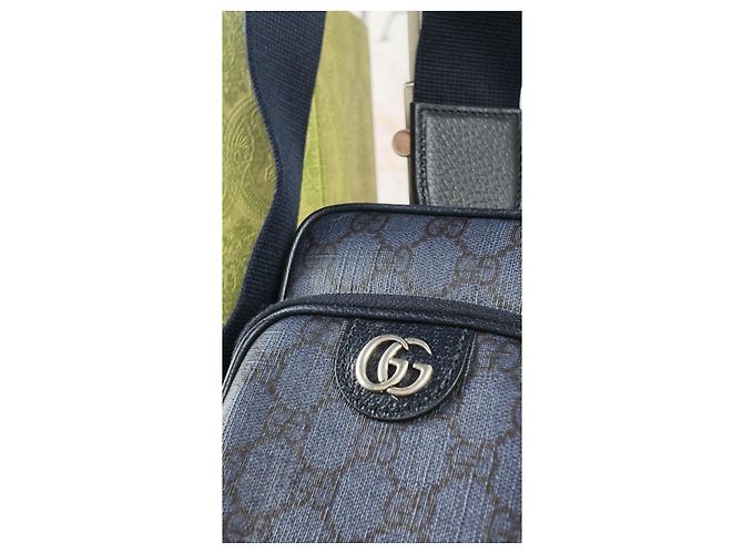 Gucci GG Supreme Schultertasche Dunkelblau Monogramm - Ansicht 3