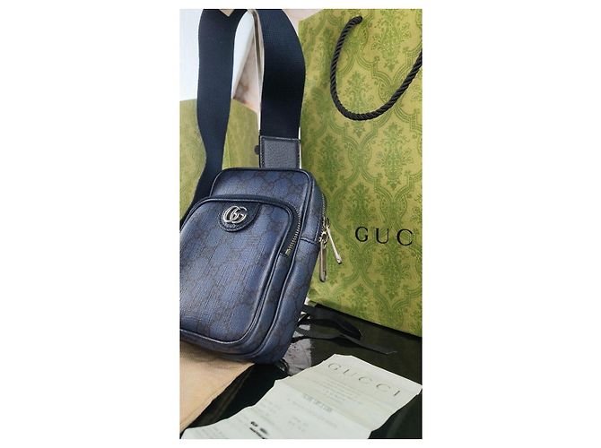 Gucci GG Supreme Schultertasche Dunkelblau Monogramm - Ansicht 5
