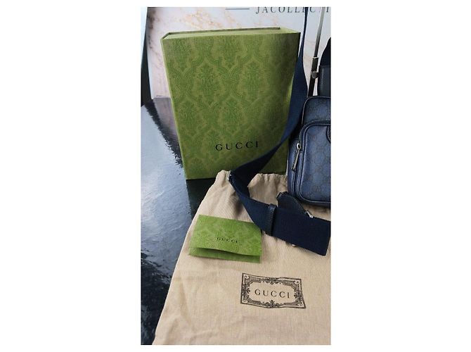 Gucci GG Supreme Schultertasche Dunkelblau Monogramm - Ansicht 6