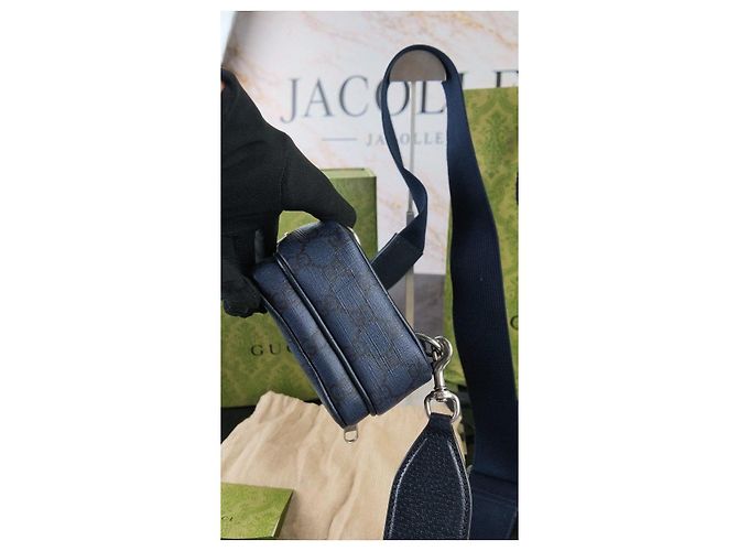 Gucci GG Supreme Schultertasche Dunkelblau Monogramm - Ansicht 9