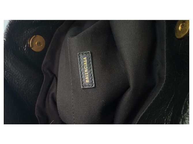 BB Chain Balenciaga Monaco BB Borsa a Catena in Pelle Nera Nero - vista 10