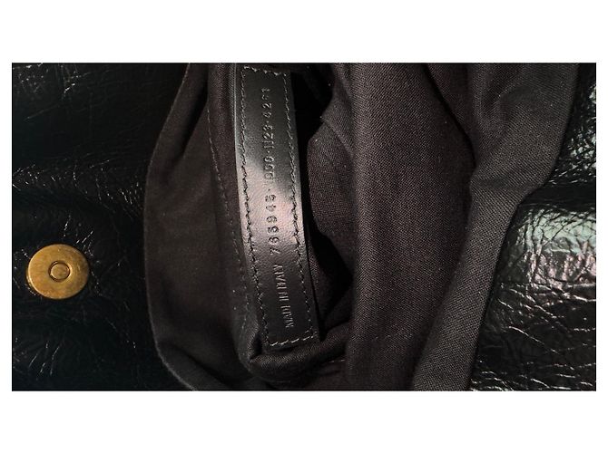 BB Chain Balenciaga Monaco BB Borsa a Catena in Pelle Nera Nero - vista 11