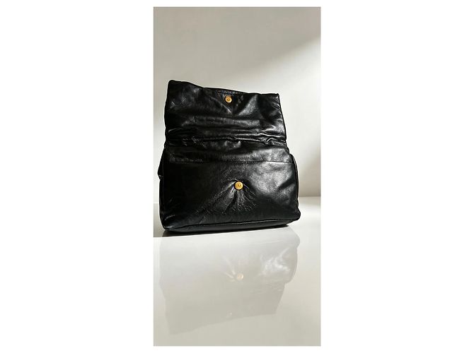 BB Chain Balenciaga Monaco BB Borsa a Catena in Pelle Nera Nero - vista 4