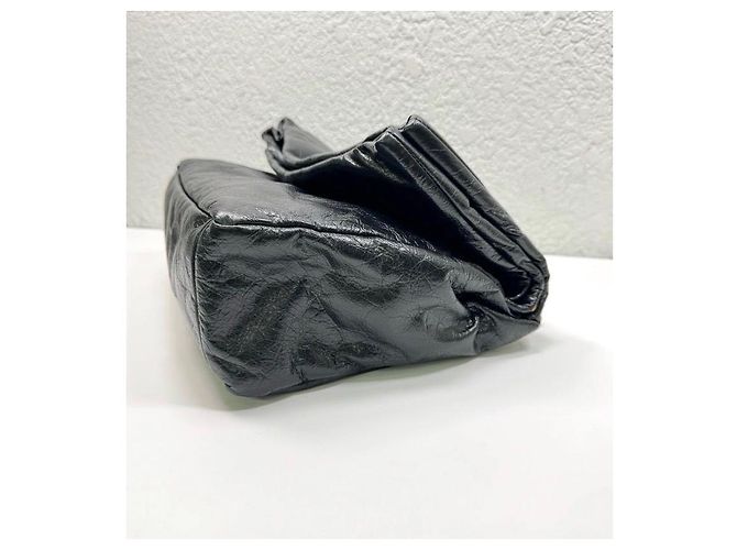 BB Chain Balenciaga Monaco BB Borsa a Catena in Pelle Nera Nero - vista 6