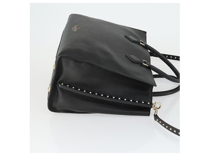Valentino Garavani Rockstud Open Leather Medium Schwarz - Ansicht 3