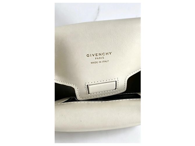 Givenchy Pinch Medium Borsa Pelle Bianca Bianco - vista 2