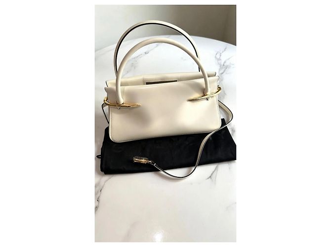Givenchy Pinch Medium Borsa Pelle Bianca Bianco - vista 4