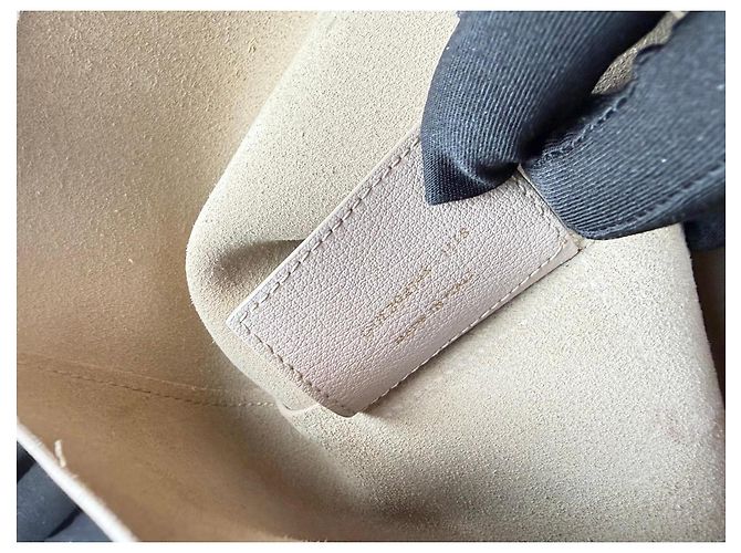 Autre Marque Borsa Saint Laurent Shopper in pelle beige - vista 13