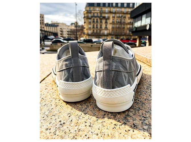 Autre Marque Dior B23 CD Diamond Gray Sneakers Low Top Bianco Grigio - vista 3