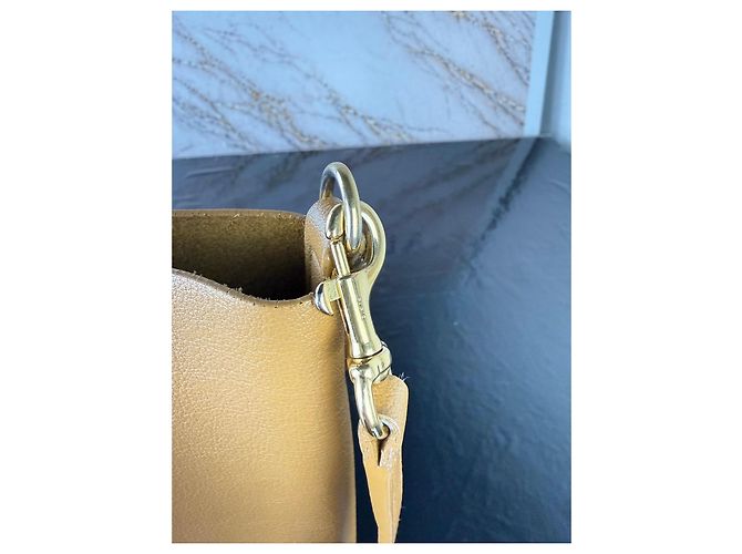 Autre Marque Saint Laurent Shopper Borsa in Pelle Caramello - vista 6