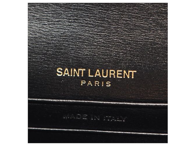 Autre Marque Tarjetero de piel Saint Laurent Negro - vista 5