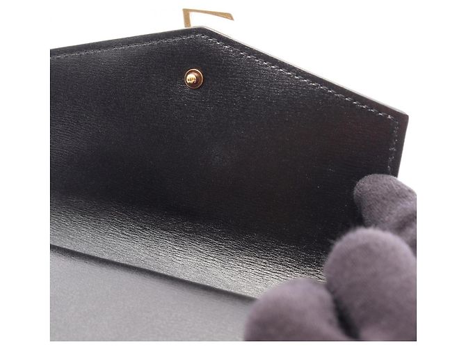 Autre Marque Tarjetero de piel Saint Laurent Negro - vista 6