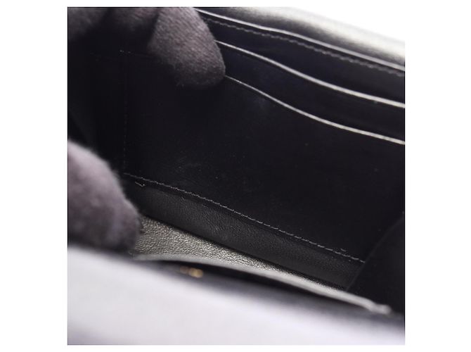 Autre Marque Tarjetero de piel Saint Laurent Negro - vista 8