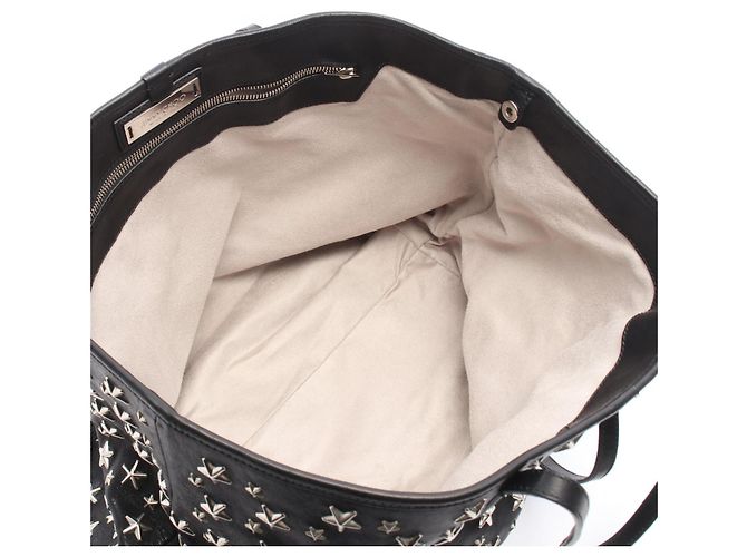Borsa Tote Jimmy Choo Sasha Star Studded Nero - vista 3