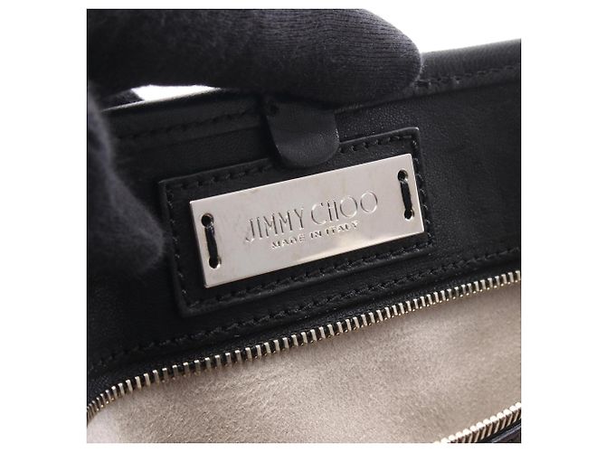 Borsa Tote Jimmy Choo Sasha Star Studded Nero - vista 4