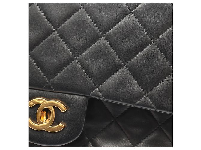 Chanel Matelassé Double Flap Schultertasche Schwarz - Ansicht 11