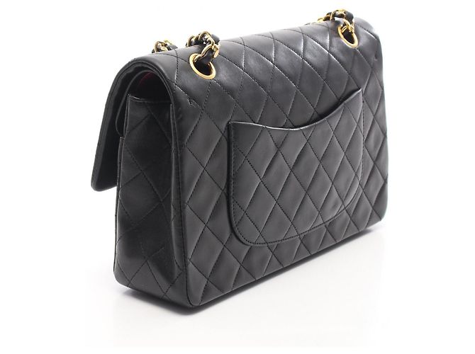 Chanel Matelassé Double Flap Schultertasche Schwarz - Ansicht 2
