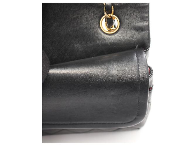 Chanel Matelassé Double Flap Schultertasche Schwarz - Ansicht 7