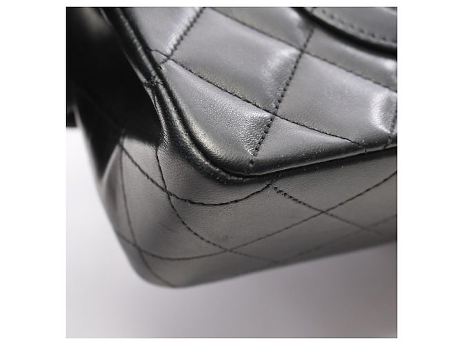 Chanel Matelassé Double Flap Schultertasche Schwarz - Ansicht 9