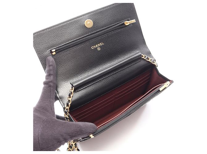 Bolsa Chanel Matelassé em couro de bezerro granulado Preto - vista 3