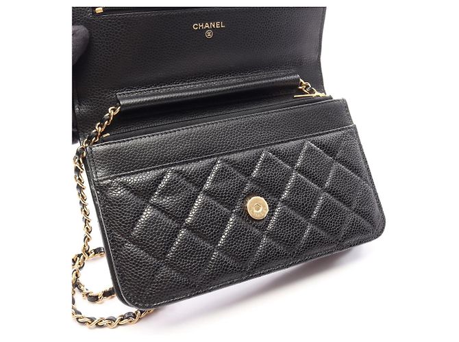 Bolsa Chanel Matelassé em couro de bezerro granulado Preto - vista 7