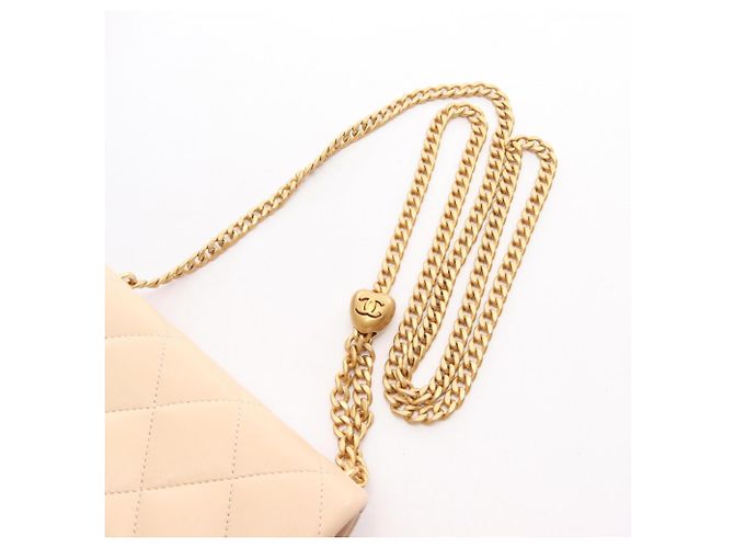 Borsa a tracolla Chanel Matelassé Beige - vista 7
