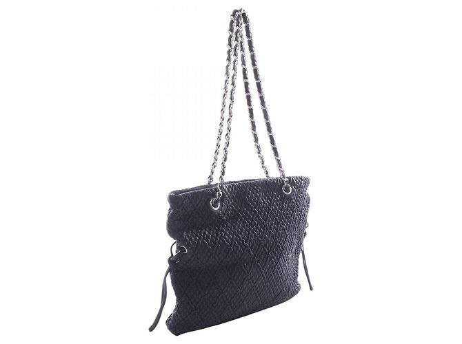 Borsa Tote Chanel in pelle di agnello nera Nero - vista 2