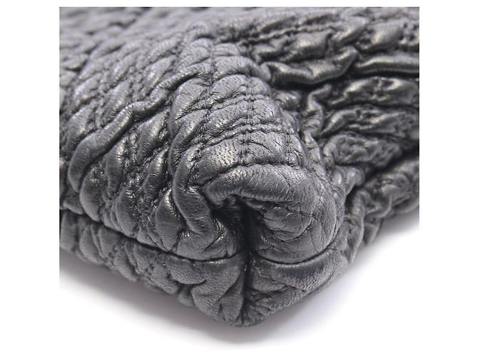 Borsa Tote Chanel in pelle di agnello nera Nero - vista 6