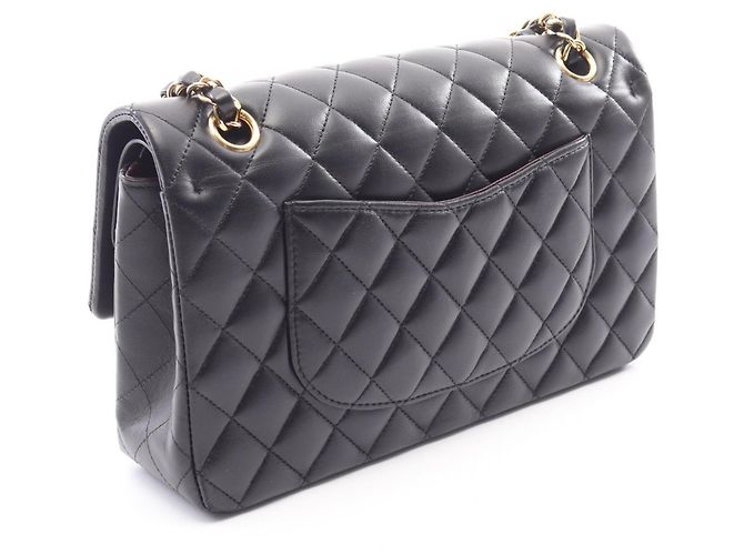 Timeless Chanel Matelassé Double Flap Schultertasche Schwarz - Ansicht 2