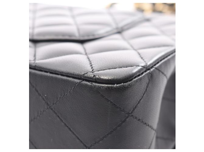 Timeless Chanel Matelassé Double Flap Schultertasche Schwarz - Ansicht 8