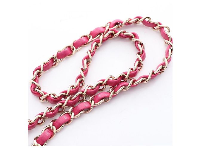 Bolsa de Ombro Chanel Mini Matelassé Rosa - vista 11