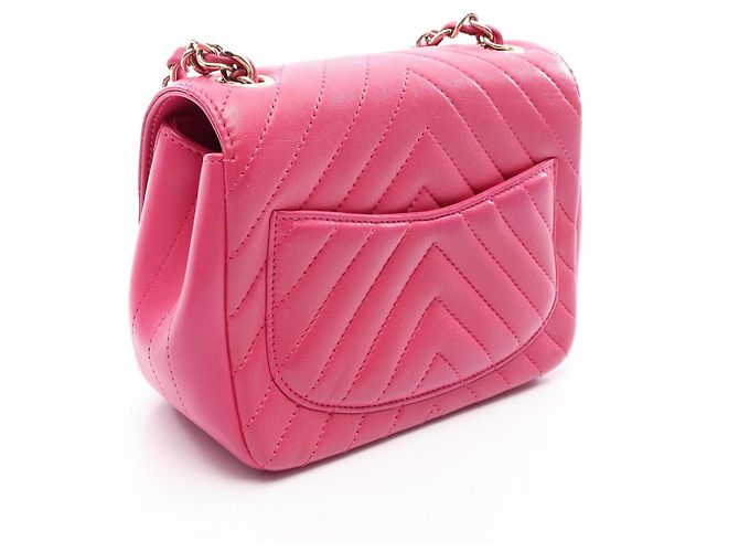 Bolsa de Ombro Chanel Mini Matelassé Rosa - vista 2