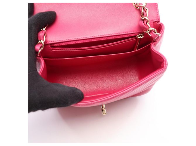 Bolsa de Ombro Chanel Mini Matelassé Rosa - vista 3