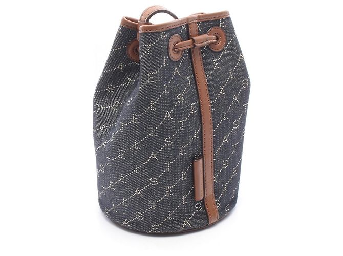 Stella Mc Cartney Borsa a spalla con coulisse Stella McCartney Marrone Blu navy - vista 2