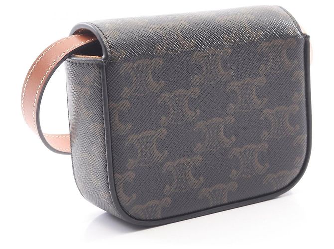 Céline Sac à épaule Celine Mini Claude Triomphe Marron Noir - vue 2