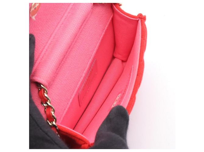 Chanel Matelassé Small Flap Chain Schultertasche Rot - Ansicht 3