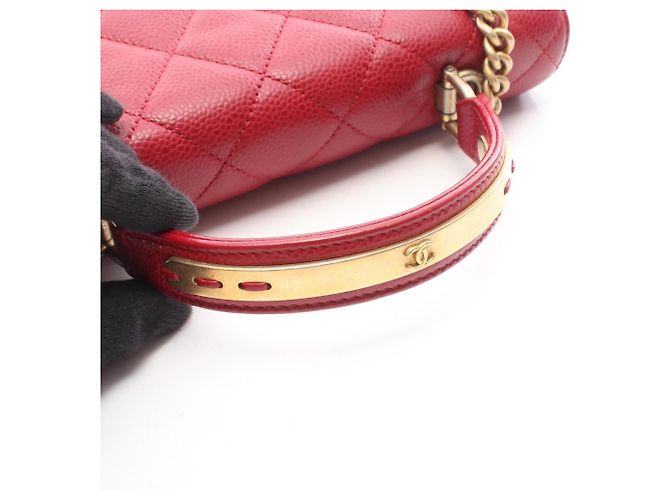 Chanel Matelassé 2-Way Schultertasche Rot - Ansicht 10