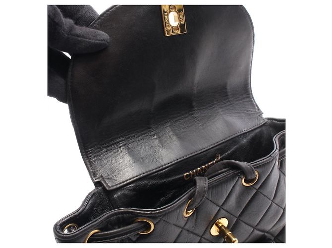 Zaino/Borsa Chanel Matelassé con chiusura a girella e catena Nero - vista 6