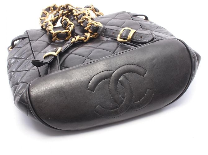 Zaino/Borsa Chanel Matelassé con chiusura a girella e catena Nero - vista 7