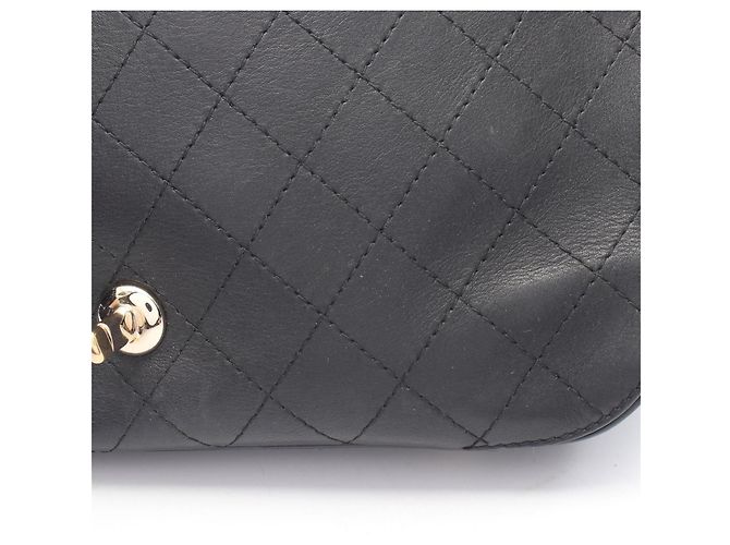Chanel Matelassé Full Flap Schultertasche Schwarz - Ansicht 10