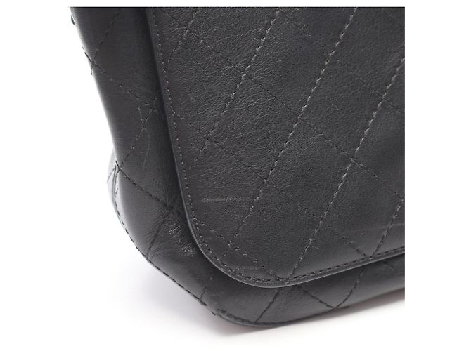 Chanel Matelassé Full Flap Schultertasche Schwarz - Ansicht 6