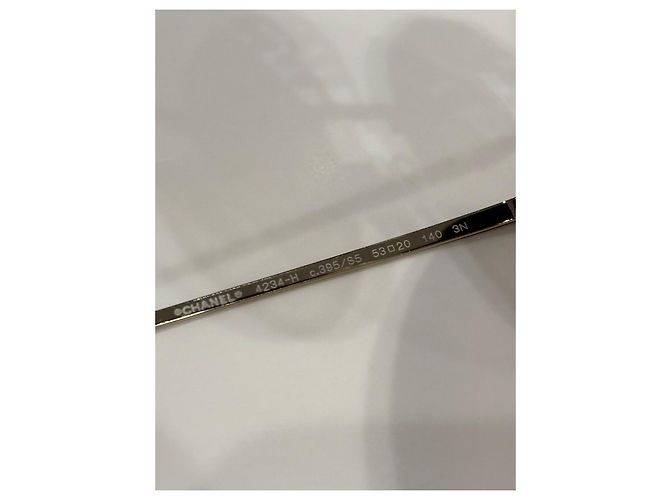 Chanel Gafas de sol redondas con perlas Mod. 4234 Blanco Dorado - vista 4